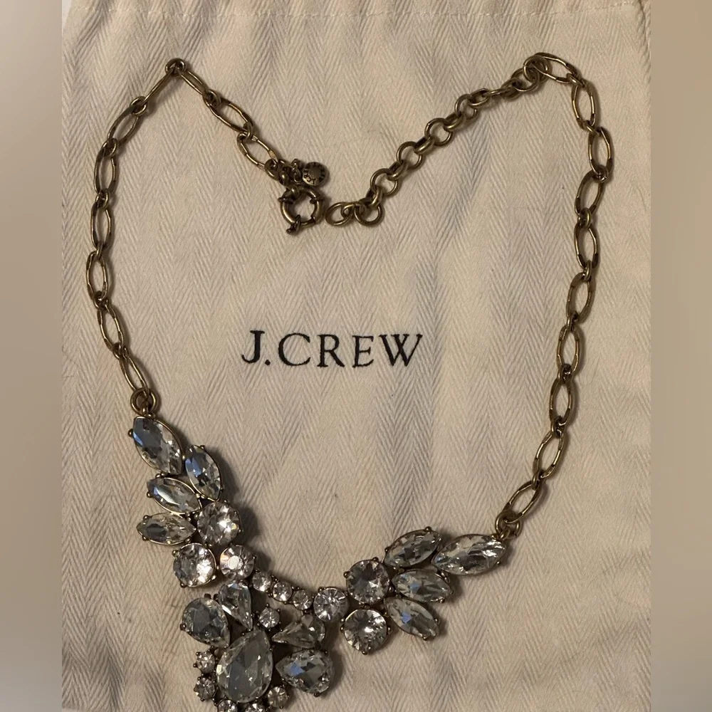Gold-Tone Clear Crystal Statement Necklace - Women Jewelry